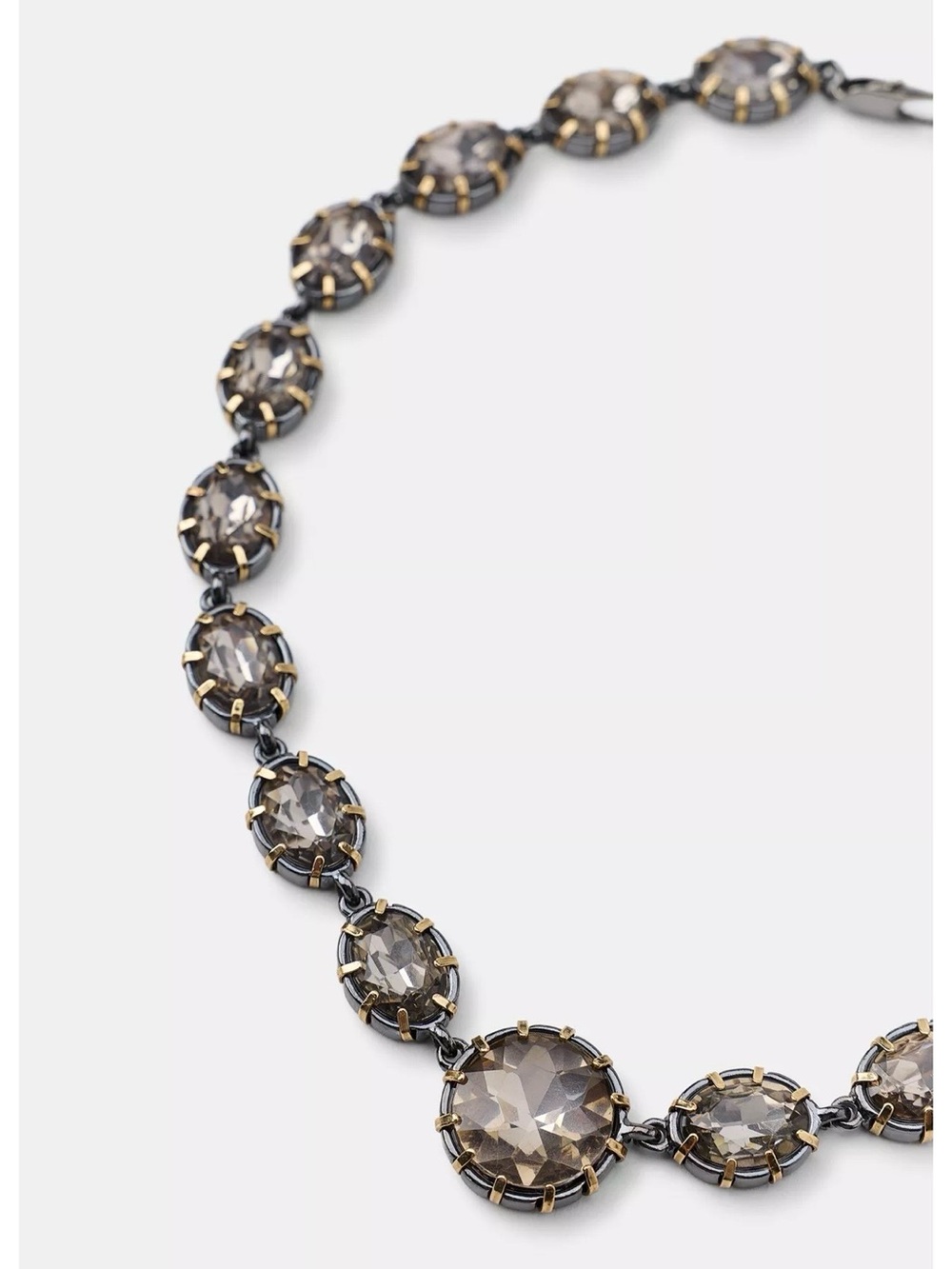 Zara Jeweled Metal Necklace NWT